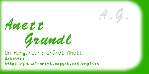 anett grundl business card